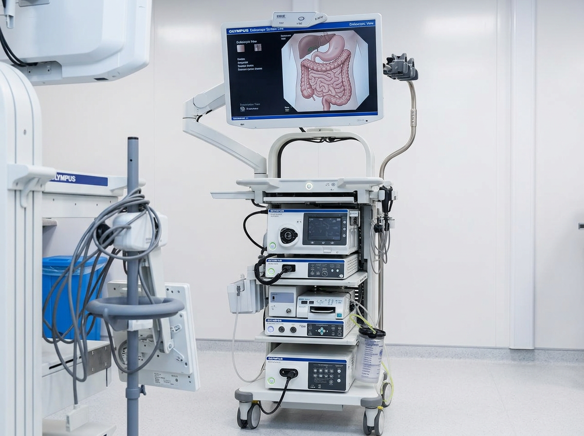 Pharco Life Medical Centre endoscopy suite with Olympus diagnostic equipment