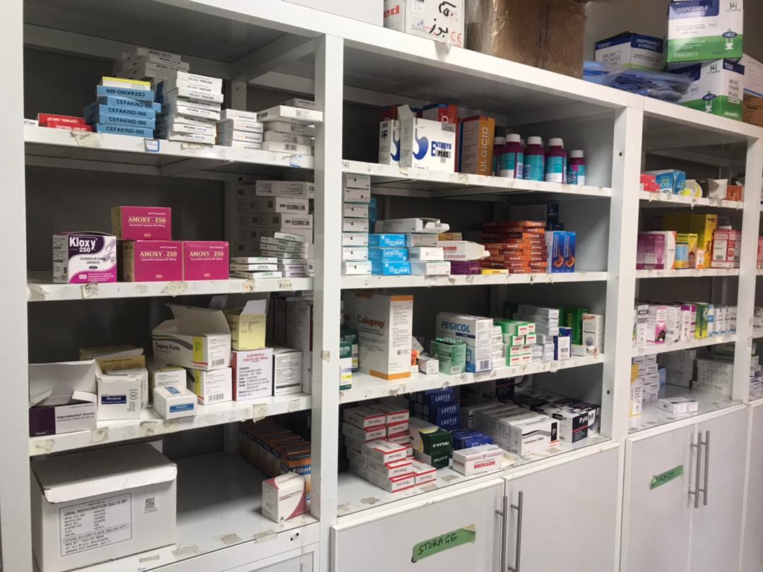 Organised pharmacy storage with a wide range of pharmaceutical products